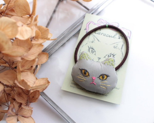 新作 あじさい入り ダークブルー猫ちゃんヘアゴム レジンヘアゴム♡桜リボン猫ちゃん レジンヘアゴム、仲良し猫