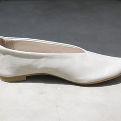 【自然色】白色牛仔皮高跟鞋❄︎日本製❄︎ 第1張的照片
