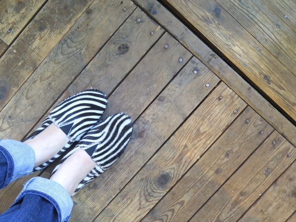 Zebra Harako WOMEN&#39;S Cowfer Slip-on 第4張的照片