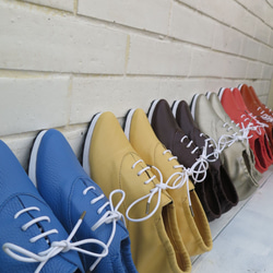 親子Corde可製作蒲公英色Manish運動鞋黃色21-26厘米MADE IN Nishinomiya EMA 第10張的照片