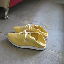 親子Corde可製作蒲公英色Manish運動鞋黃色21-26厘米MADE IN Nishinomiya EMA 第5張的照片