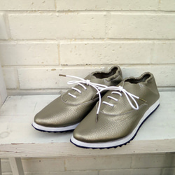 親子Corde可製作Manish運動鞋銀色21-26厘米MADE IN Nishinomiya EMA 第2張的照片