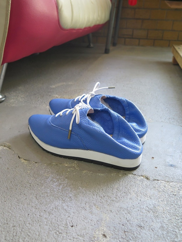 Manish運動鞋淺藍色21-26cm MADE IN Nishinomiya EMA 第3張的照片