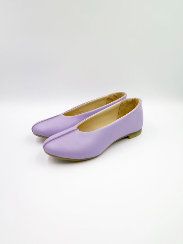 春季特價成人可愛的petanko鞋柔軟包裹腳comame高跟鞋成人紫色 第2張的照片
