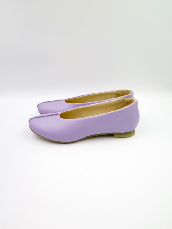 春季特價成人可愛的petanko鞋柔軟包裹腳comame高跟鞋成人紫色 第4張的照片