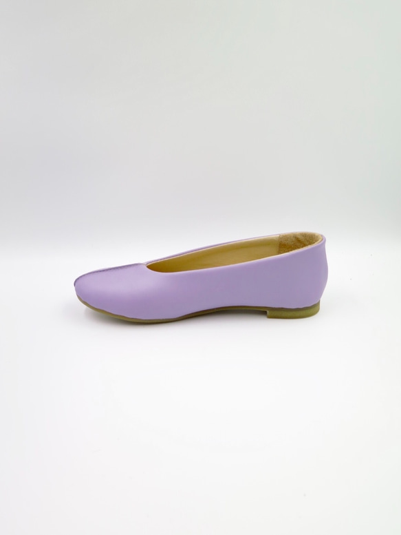 春季特價成人可愛的petanko鞋柔軟包裹腳comame高跟鞋成人紫色 第5張的照片