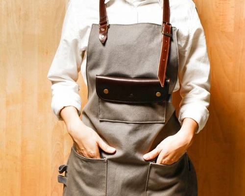 名入れ無料】オイルワックスレザー手作りワークエプロン（ベルトタイプ