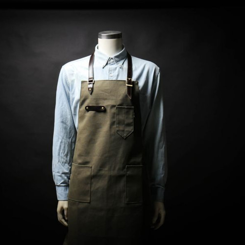 名入れ無料】オイルワックスレザー手作りワークエプロン（ベルトタイプ