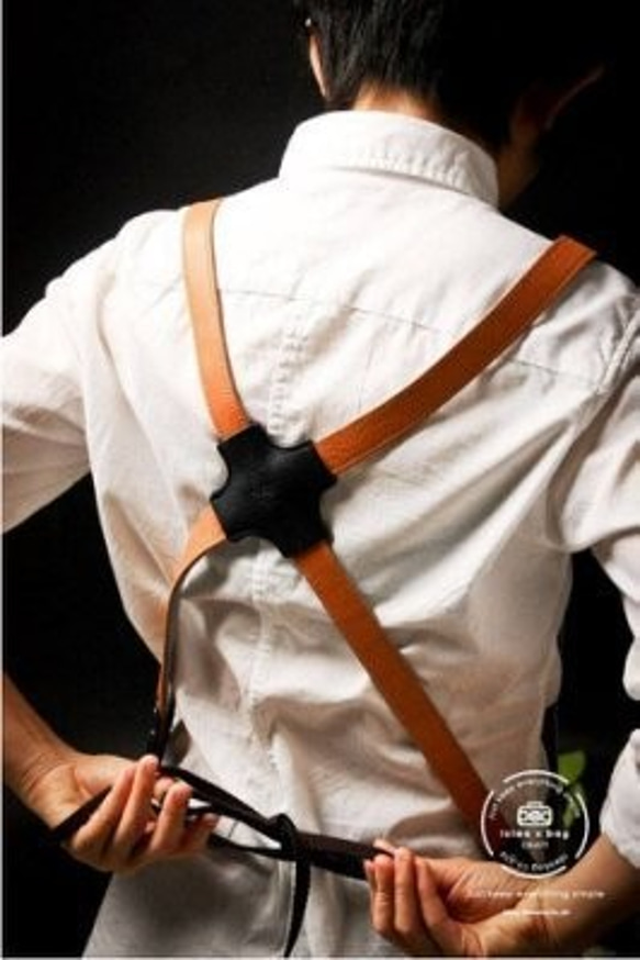 【icleaXbag】handmade working apron(cross-back strap)DG01N 1枚目の画像