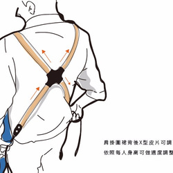 【icleaXbag】handmade working apron(cross-back strap)DG01N 4枚目の画像