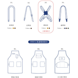 【免費客製刻字】進口皮革手工工作圍裙(棕色肩掛式) 第7張的照片