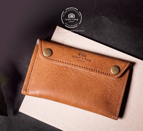 【icleaXbag】classic leather card purse DG12 2枚目の画像