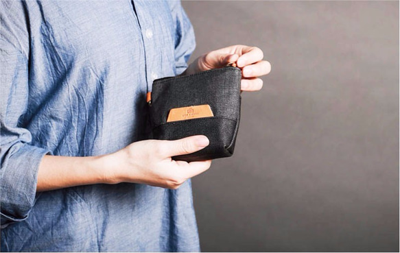 皮革個性零錢包，收納包，小菸袋(藍) 第6張的照片