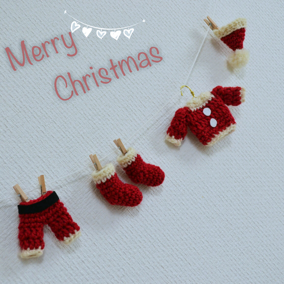 【人気】クリスマス ガーランド サンタ ハンドメイド 人気】クリスマス ガーランド サンタ ハンドメイド 手編み