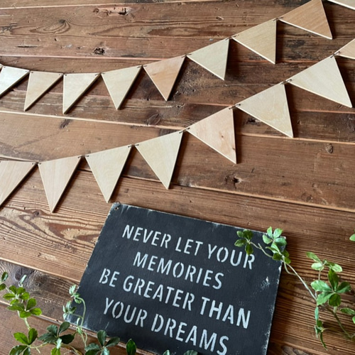 木のガーランド・クリアー《オーダー文字もお入れします》 木製