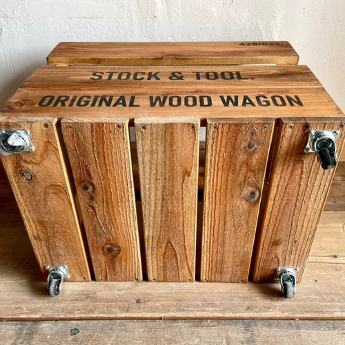 THISISME コレクションボックスキャスター付き木製重厚感