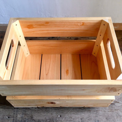 【キャスター付き】収納ボックス　ナチュラル　木箱　木製　 3枚目の画像