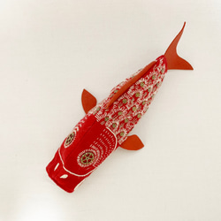 鯉のポーチ(赤） 1枚目の画像