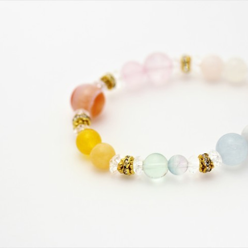 セレブ愛用エナジーミューズパワーストーン ブレスレット　レインボー　天然石 a8951422bb1ce41046737fa83f1398