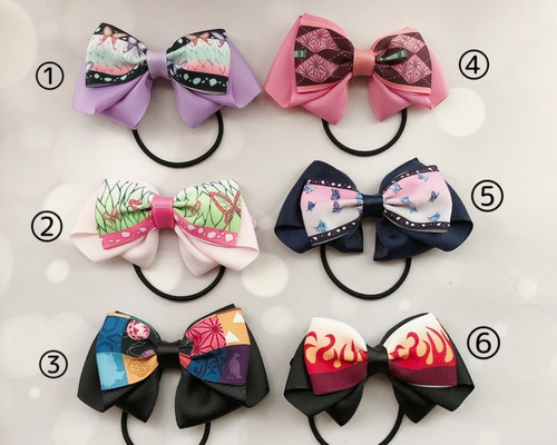 ☆数量限定☆ 和柄リボンのヘアゴム（2個セット） ヘアゴム hemeraldon