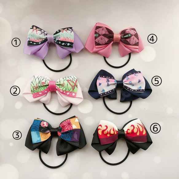 ☆数量限定☆ 和柄リボンのヘアゴム（2個セット） ヘアゴム hemeraldon