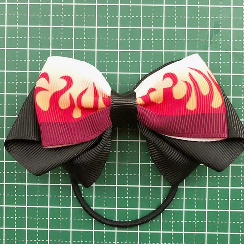 確認　ヘアゴム　リボン　1176　和柄　花　赤 確認 ヘアゴム リボン 1176 和柄 花 赤 確認 ヘアゴム リボン 1176 和