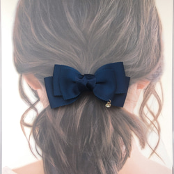 新作★⭐︎ヘアゴム269 キラキラストーン付春の青いリボン可愛い大きめヘアゴム高級 ヘアゴム/ダイヤモンド調/リボン ヘアゴム Coco's HairAcc 通販