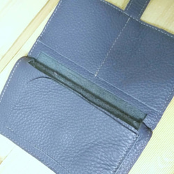 Snnny＆輝く魅力的なブルーの革パスポートカバー特別なスポット単層 3枚目の画像