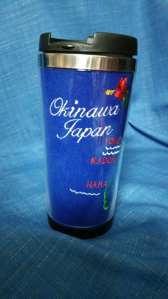 刺繍デザイン タンブラー 《OKINAWA JAPAN》350ml 3枚目の画像