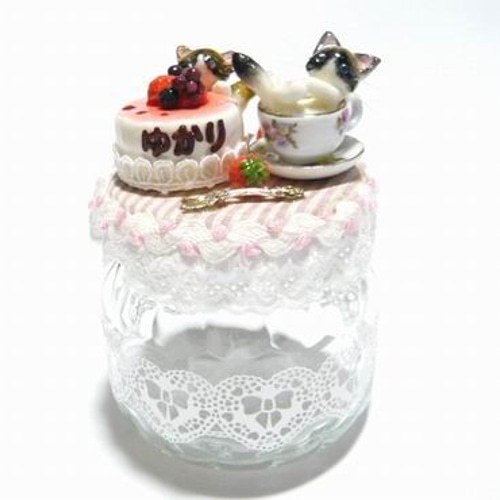 オーダーのお品〇にゃんこのスイーツデコボトル○ベリーのケーキ 