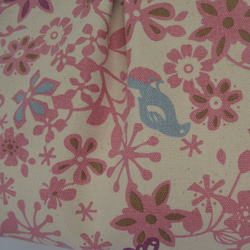 粉紅花園小手提包/托特包 手作 帆布 可愛 午餐外出包 第2張的照片