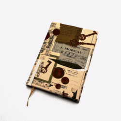 My journal book cover with bookmark handmade canvas 1枚目の画像