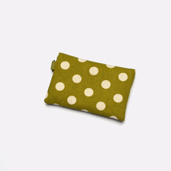 Mustard green with white polka dots Card holder/Badge holder 4枚目の画像