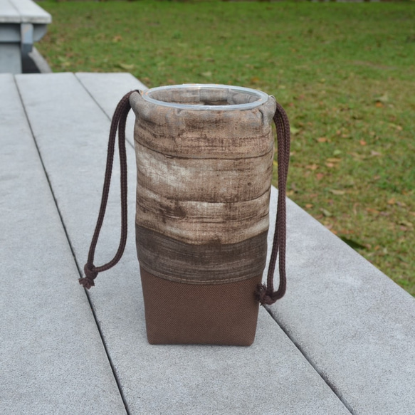 Vintage board pattern beverage bag/water bottle holder 4枚目の画像