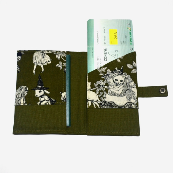 Alice's Adventures in Wonderland Fabric Passport Cover 4枚目の画像