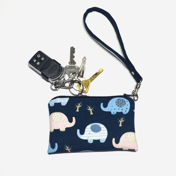 Colorful elephant Zipper Key Chain Wallet • Coin Wallet キーケース mériter