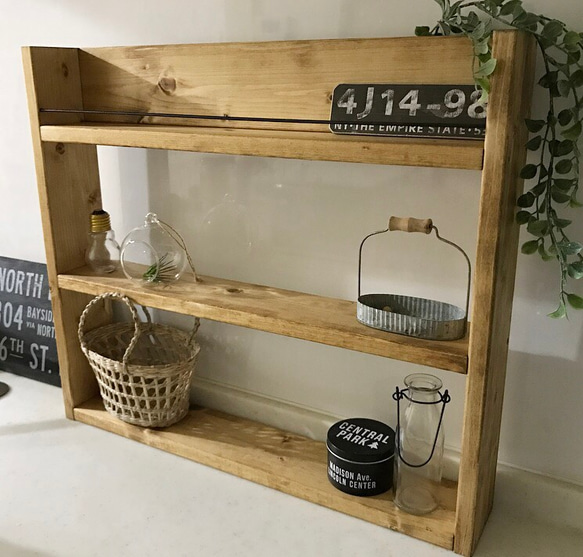 アンティーク カフェ風シェルフ 収納ラック（MWN） 棚・シェルフ