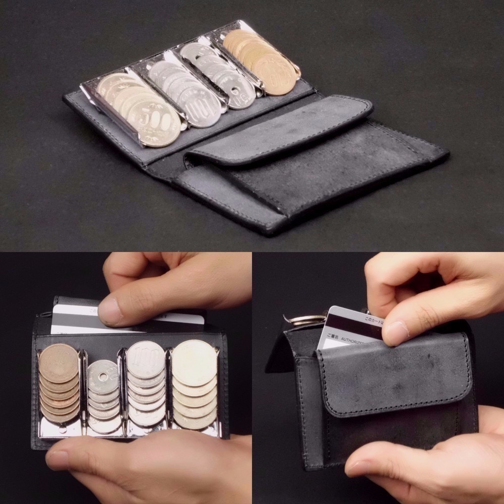 [名入可] コインキャッチャーのコインケース [アンティークゴールド] 国産牛革ロロマ [ブラウン]