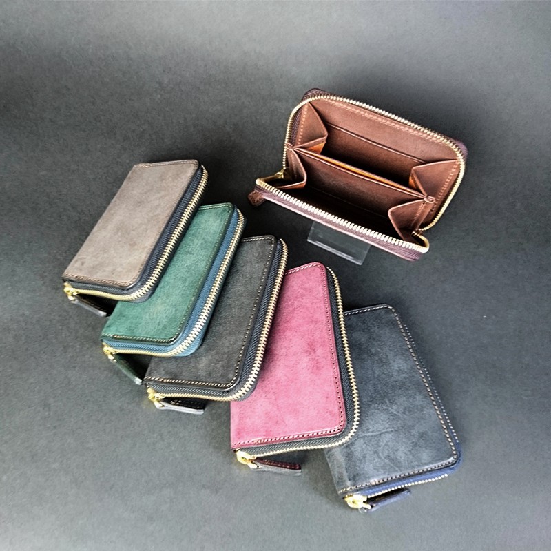 [名入可]ラウンドファスナー小銭入 --- 国産牛革ロロマ　[6色]