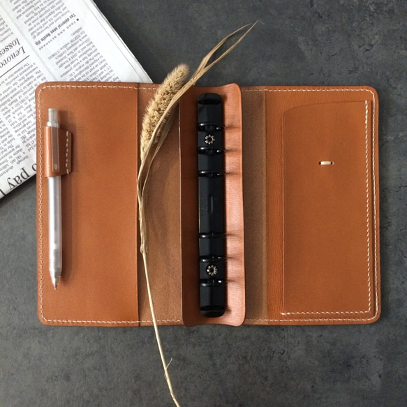 A6 手工皮革筆記本｜秋栗色 Leather Notebook & Journal Cover 第1張的照片
