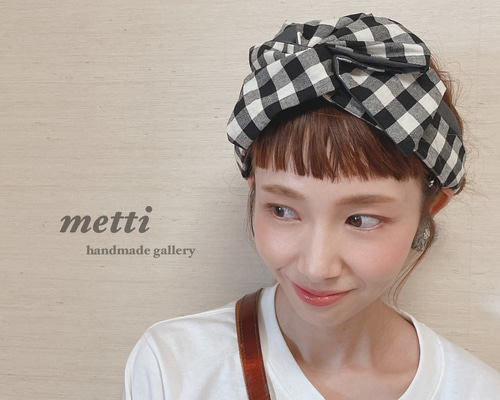 LeleSadoughi ヘアーバンド ヘッドバンド ギンガムチェック LeleSadoughi ヘアーバンド ヘッドバンド ギンガムチェック