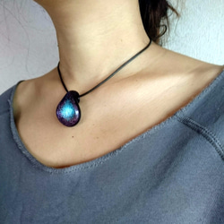 Dichroic　ダイクロペンダント　03　パープル系 6枚目の画像