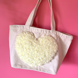 heart bag * white × yellow 1枚目の画像