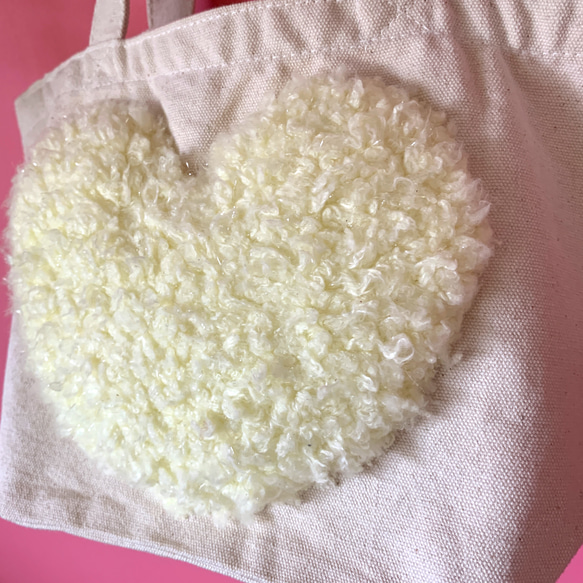 heart bag * white × yellow 2枚目の画像