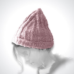 チクチクしないシルクのニット帽子（ワッチ：藍 茜 玉ねぎ染）57cm〜62cm 2枚目の画像