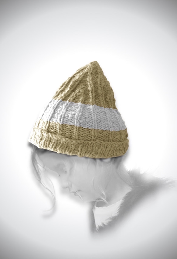 チクチクしないシルクのニット帽子（ワッチ：藍 茜 玉ねぎ染）57cm〜62cm 9枚目の画像