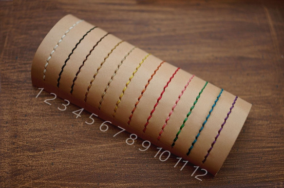 runrun(･_･様専用　本革フラップハーフ財布（受注制作）手縫いヌメ革ナチュラル 牛皮牛革 天然 6枚目の画像