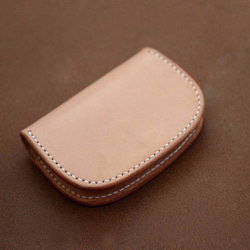 ヌメ革ナチュラル、大容量シザーケース 志穂ナチュラル、手染め淡いピンク ローズベージュの蓋付き大