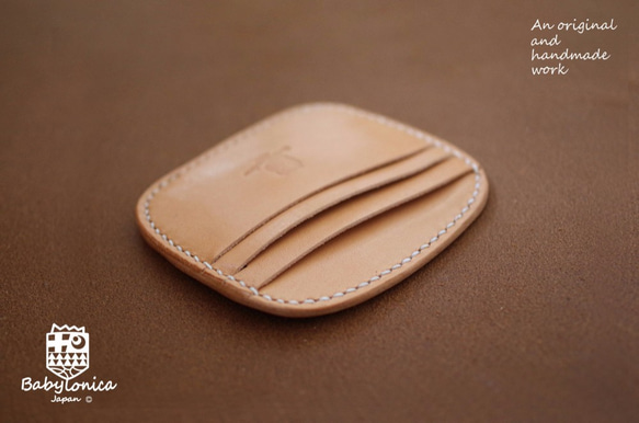 真皮名片夾（定做） 手工縫製鞣製皮革 天然牛皮 cowhide natural 第1張的照片