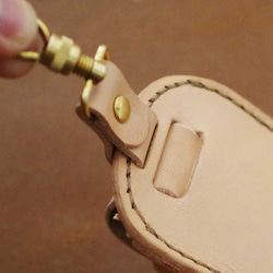 真皮智能鑰匙包（定做） 手工縫製鞣製皮革 第5張的照片